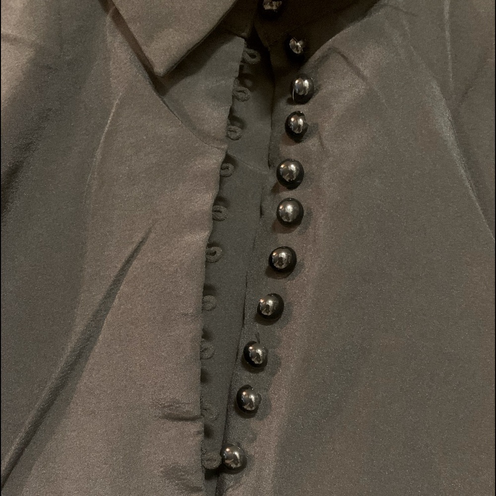 Black button up top